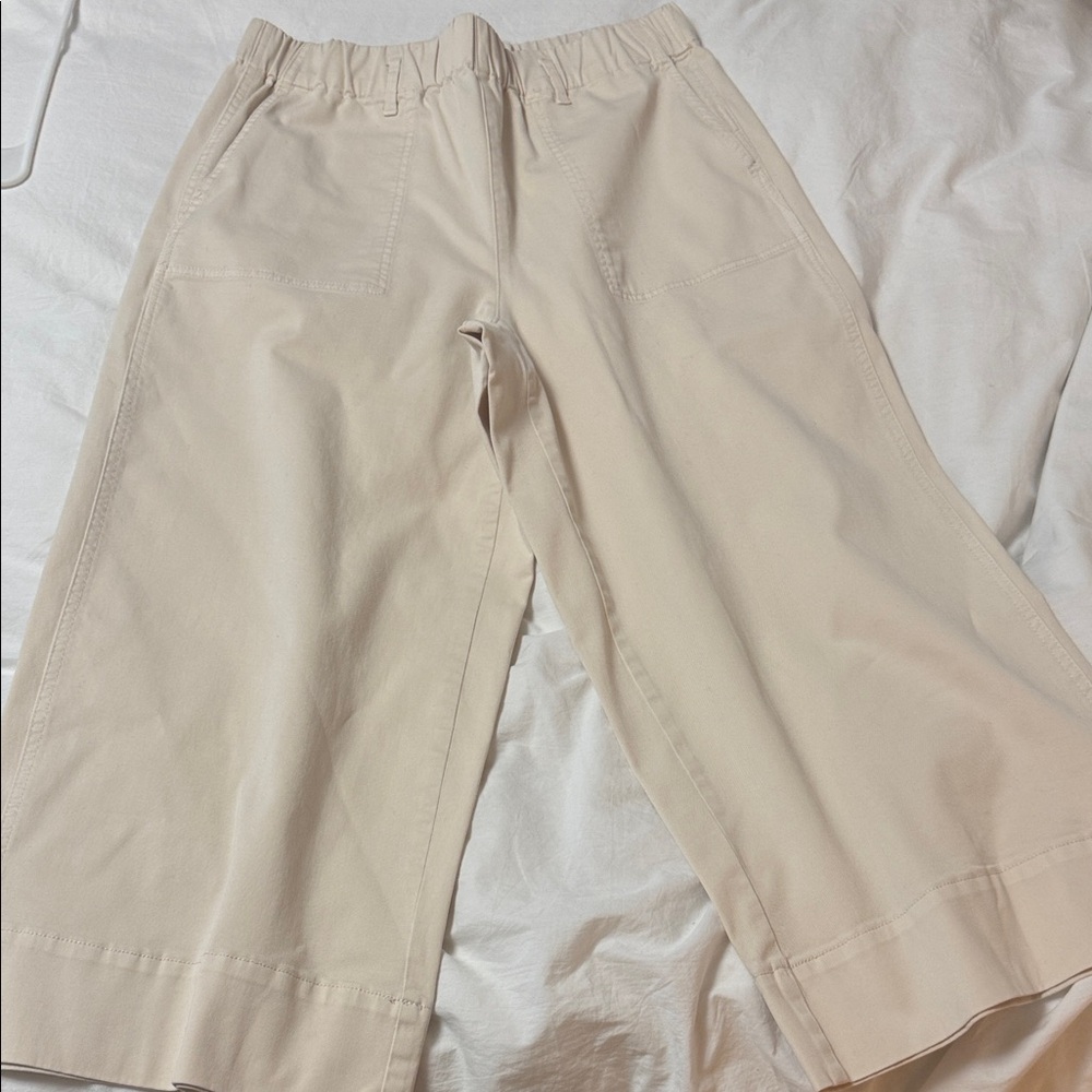 J Crew KhakiWide-Leg Pants